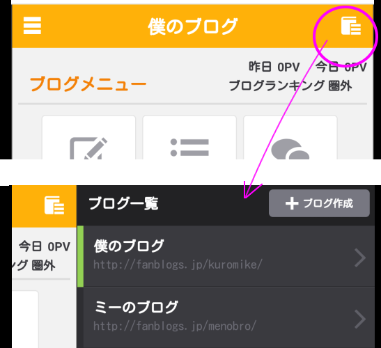 ブログの一覧　スマホ版